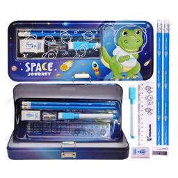 FunBlast Space Journey Theme Metal Pencil Box with Stationary - Multicolour-22