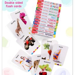 Babyhug 320 Pieces Early Learning and Educational Double Sided Flash Cards- 12 Sets-4