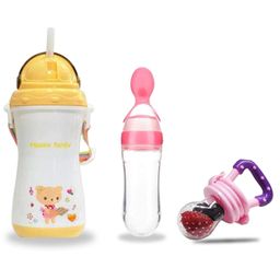 Chinmay Kids Soft Straw Feeding Sipper Anti Spill for Kids With Fruit Feeder And Soother - Made of Food-Grade Material, 100% free of BPA (Yellow-Pink-Pink)-image-91