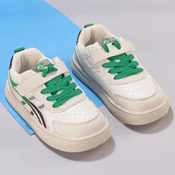 Oh! Pair Slip On Sport Shoes with Velcro Closure - Green-picture-3