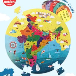 Play Nation Premium 100 Pcs India Map Colorful Jigsaw puzzle| Montessori Educational Toy for Cognitive Development|BIS Certified| 3 Years+-18