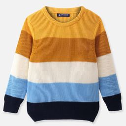 Pine Kids Knitted Full Sleeves Striped Pullover - Multicolor-image-23