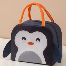Butterthief Penguin Printed Hot & Cold Leak Proof Lunch Bag for School Kids - Color May Vary-17