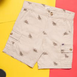 PURPLE UNITED KIDS Twill Vehicles Printed Shorts - Beige-image-24