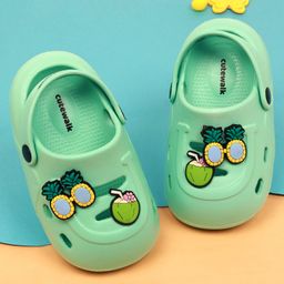 Cute Walk by Babyhug Slip On Clogs With Pineapple Applique - Mint Green-picture-41