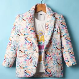 Dapper Dudes Full Sleeves Textured Colour Splash Printed Blazer With Tee - Multi Colour-image-64