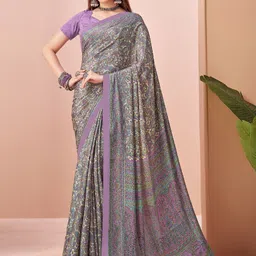 KALINI Poly Crepe Saree-image-38