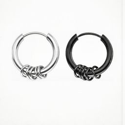 ATRAER Contemporary Half Hoop Earrings-image-1