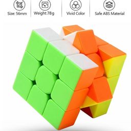 rinish india RINISH 3x3 Speed Magic Cube for Kids & Adults | Perfect Educational Learning Puzzle Game Toy with Stand & Spring Adjuster image 4