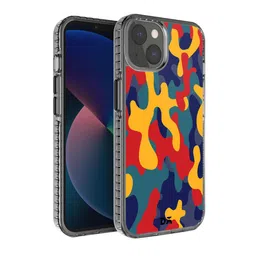 DailyObjects Blue & Yellow Printed Color Block Camo iPhone13 Phone Case-11