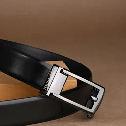 LOUIS STITCH Premium VT Leather Chrome Buckle Auto Lock Belt-image-43