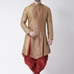 DEYANN Men Brown Kurta and Patiala Set-picture-44