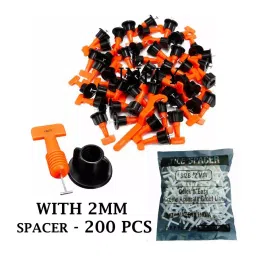 FLAMINGO ENTERPRISE Tile Leveling System 50 Pcs Kit With 1 Special Wrench & 2 mm Spacer 200 Non-magnetic Post Level 4 cm Length, FM-343 image 3