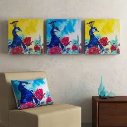 SEJ by Nisha Gupta Multicolor Framed Wall Arts - Set of 3-13