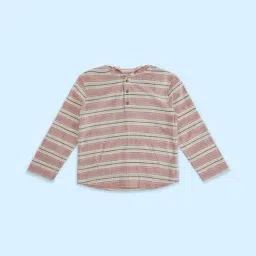 Pantaloons Junior Coral Cotton Striped Full Sleeves Shirt-picture-18