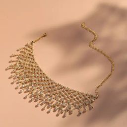 Sohi silver plated designer party necklace for women-16
