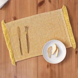 House This Vallam Yellow Cotton Placemats - Set of 2-image-67