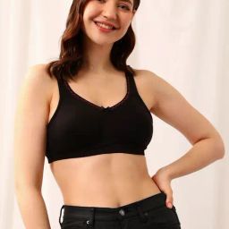 Clovia Black Cotton Beginner's Bra-picture-15