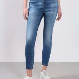 Vero Moda Blue Cotton Skinny Fit Jeans-image-94