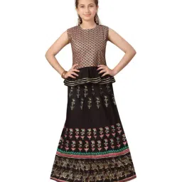 Aarika Kids Black Cotton Printed Lehenga Choli-image-115