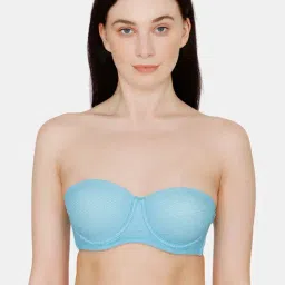 Zivame Blue Under Wired Padded Balconette Bra-29