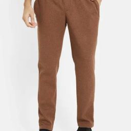 Octave Brown Melange Regular Fit Trackpants-image-52