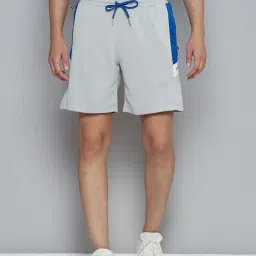 ALCIS Light Grey Slim Fit Shorts-image-94
