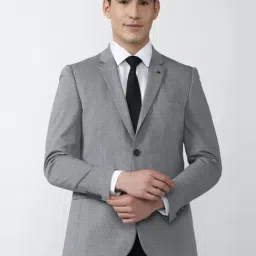 Van Heusen Grey Slim Fit Textured Blazers-image-35