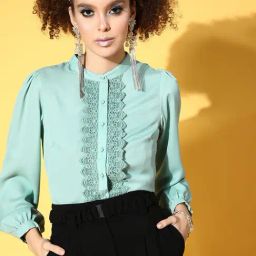 Melon by PlusS Turquoise Regular Fit Shirt-image-71