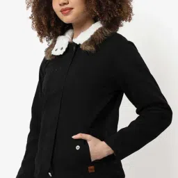 Campus Sutra Black Cotton Jacket-image-20