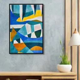 999Store Multicolor Canvas Wall Painting Panel With Fibre Frame-19