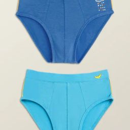 XY Life Kids Blue Relaxed Fit Briefs (Pack of 2)-image-42