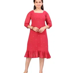 Aarika Kids Pink Sequence Dress-image-57