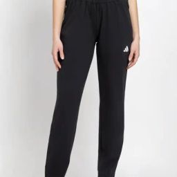 adidas Black Plain Sports Track Pants-image-95
