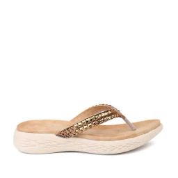 Inc 5 Women's Antique Gold Thong Wedges-image-57