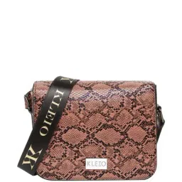 KLEIO Peach Textured Medium Sling Handbag-14
