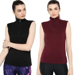 Appulse Black & Maroon Cotton T-Shirt - Pack of 2-image-45