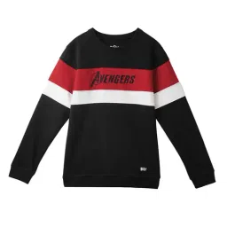 The Souled Store Kids Multicolor Color Block Full Sleeves Sweatshirt-image-4