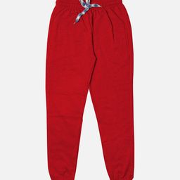 TINY HUG Boys Red Solid Slim Fit Joggers-72