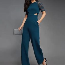 Miss Chase Turquoise Slim Fit Jumpsuit-picture-10