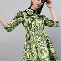STREET 9 Green Satin Dress-image-12