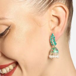 Zaveri Pearls Multicolor Enamel Ethnic Style Jhumki Earring-ZPFK16463-30