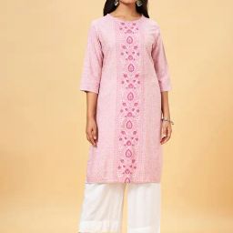 Rangmanch by Pantaloons Purple Floral Print Straight Kurta-image-14