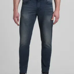 Jack & Jones Dark Blue Denim Cotton Slim Fit Jeans-picture-21