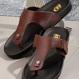 ID Men's Tan T-Strap Sandals-image-13