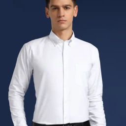 Hancock White Cotton Slim Fit Formal Shirts-image-16