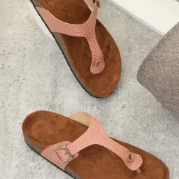 Mozafia Women's Pink Thong Sandals-image-75