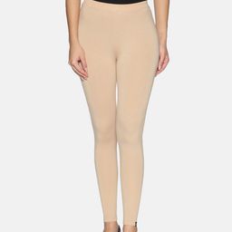 TWIN BIRDS Women Beige Solid Ankle Length Leggings-image-67