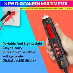 amiciSense 4000 Count TRMS Tester Pen with Resistance Capacitance Frequency and NCV Test AC/DC Digital Multimeter image 2