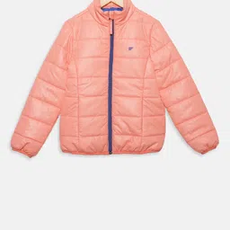 t-base Girls Pink Solid Lightweight Puffer Jacket-image-21